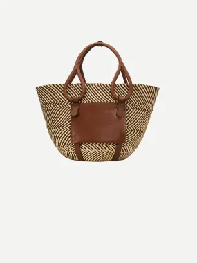 Destination Seaside Tote Bag in Wood and Sand