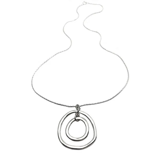 Double Circlet Pendant on Chain
