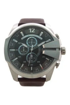 dz4290 chronograph brown leather strap watch by diesel -For Men