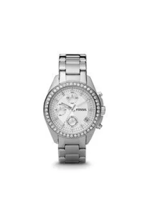 es2681p decker chronograph stainless steel watch by fossil -For -For Women