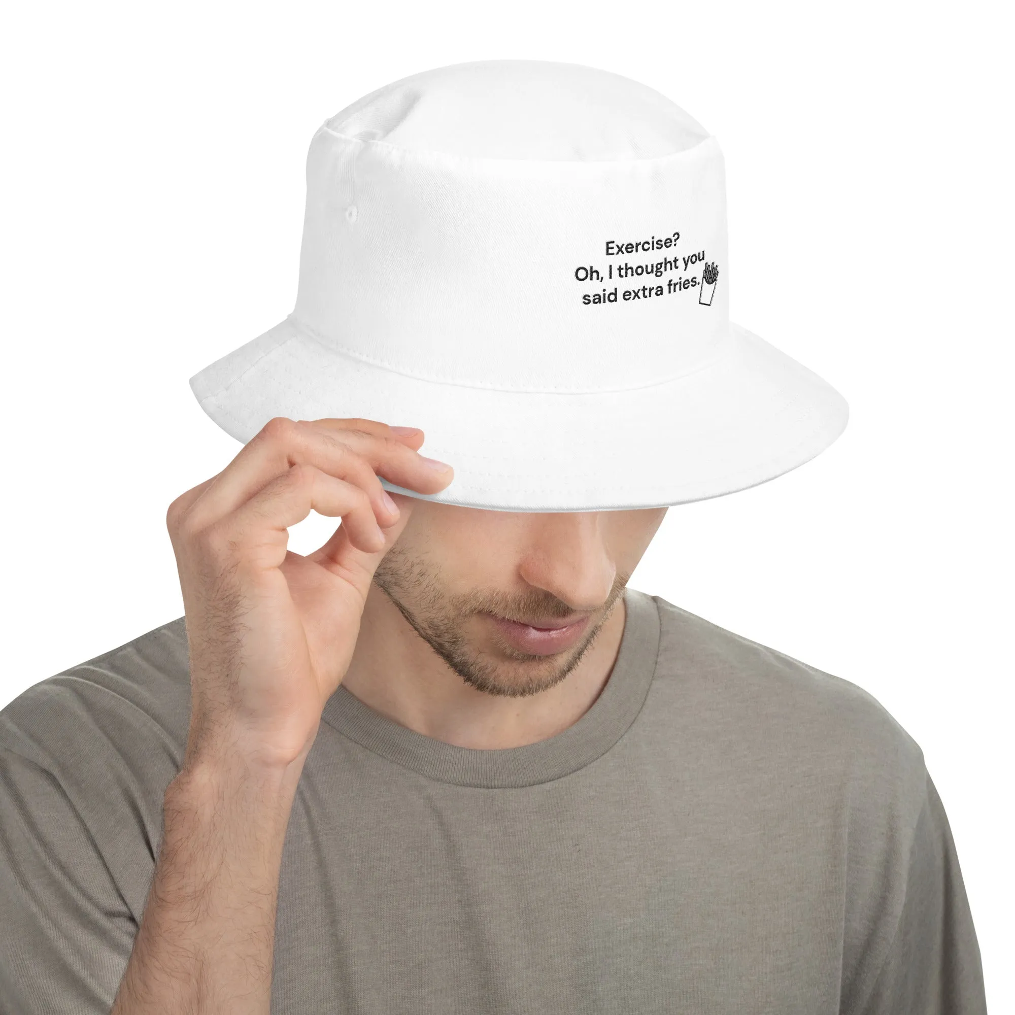 Exercise? Oh, I thought you said extra fries - Bucket Hat