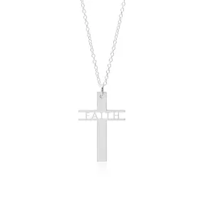 Faith Cross Necklace, Premium Sterling Silver Necklace