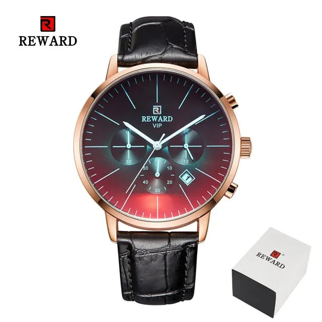 Fashion Color Bright Glass Stainless Steel Men's Wrist Watch