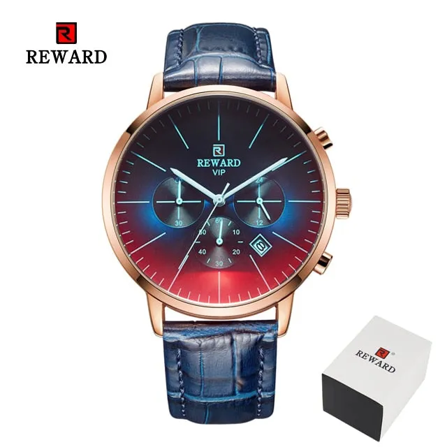 Fashion Color Bright Glass Stainless Steel Men's Wrist Watch