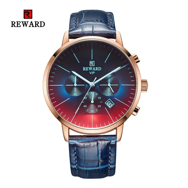 Fashion Color Bright Glass Stainless Steel Men's Wrist Watch
