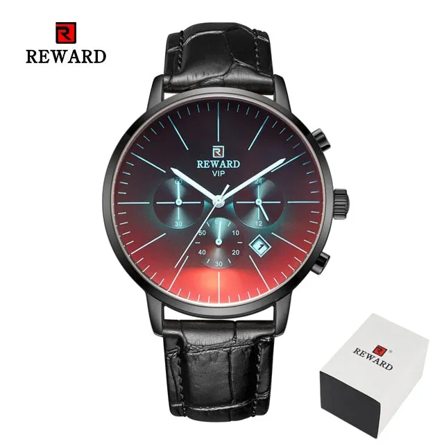 Fashion Color Bright Glass Stainless Steel Men's Wrist Watch