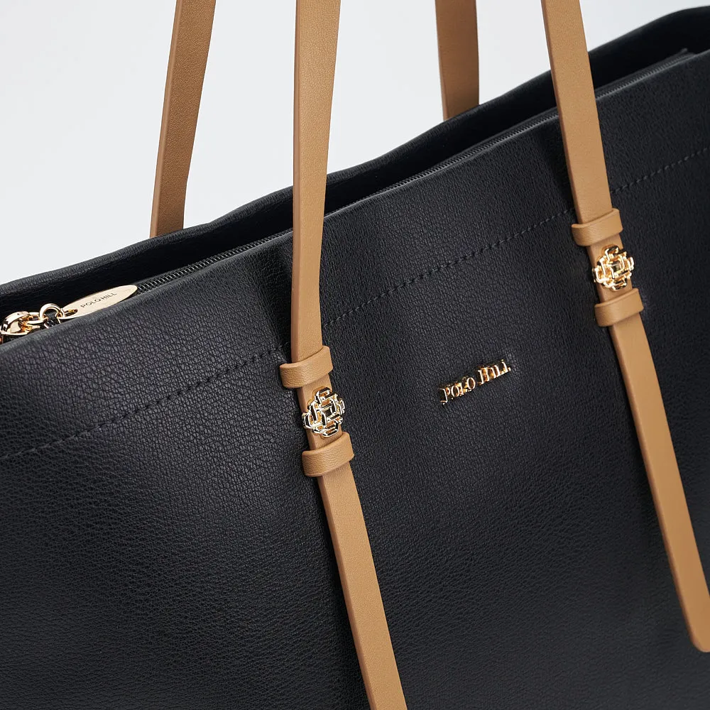 Faux Shoulder Tote Bag