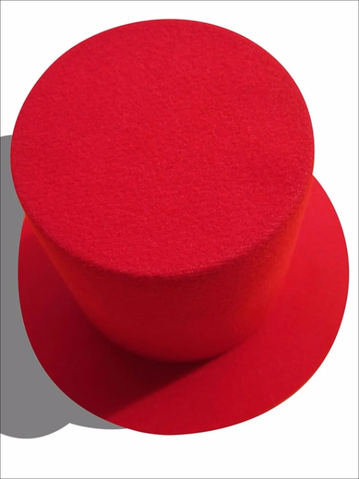 Girls Wool Mini Top Hat Fascinator (Black And Red)
