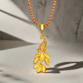 Gold Color Jewelry Sets for Women Peacock Pendant Necklace Model-15