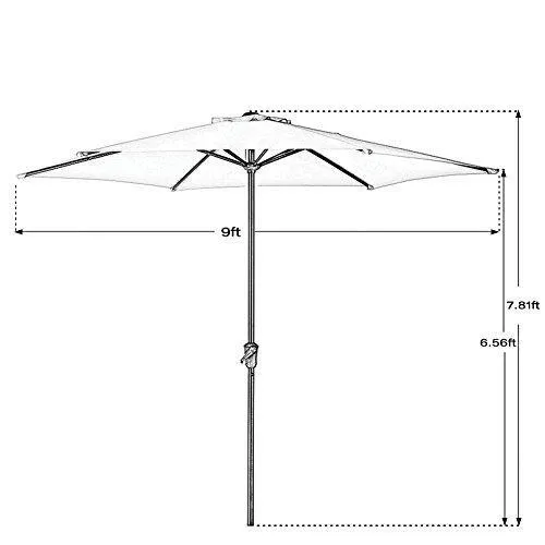 Grand Patio 10 FT Super Sturdy Aluminum Patio Umbrella, UV Protected Outdoor Umbrella, Green