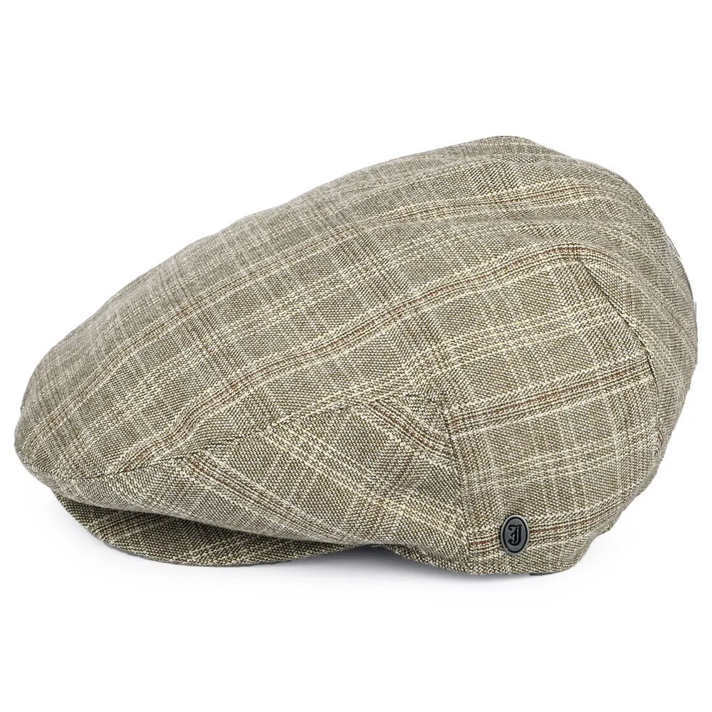Grantville Plaid Flat Cap Tan Wholesale Pack