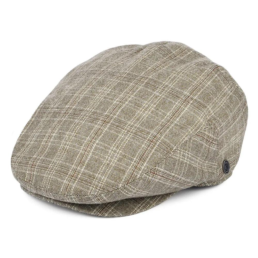 Grantville Plaid Flat Cap Tan Wholesale Pack