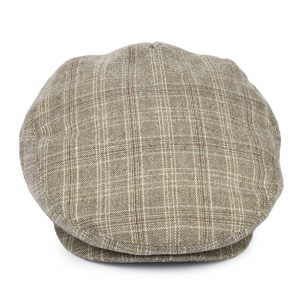 Grantville Plaid Flat Cap Tan Wholesale Pack