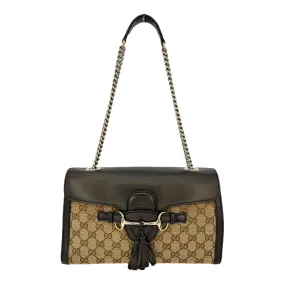 Gucci GG Supreme Emily Flap Shoulder Bag
