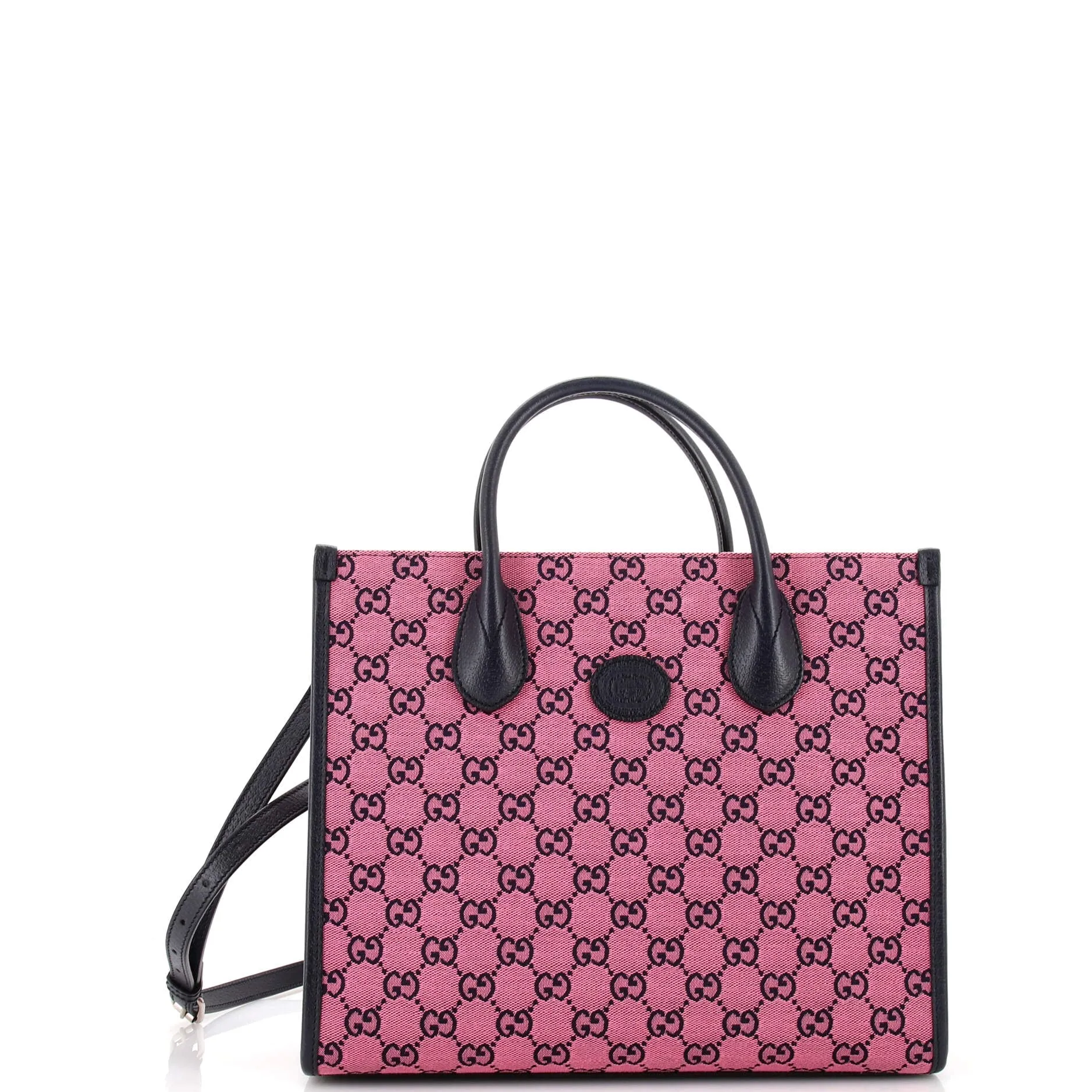 GUCCI Structured Top Handle Open Tote GG Canvas Small