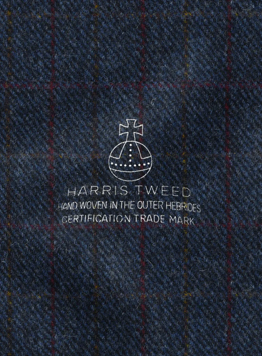 Harris Tweed King Blue Newsboy Cap