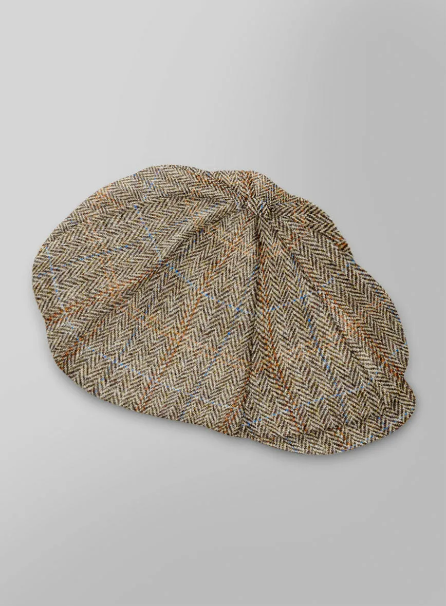 Harris Tweed Ranger Brown Newsboy Cap