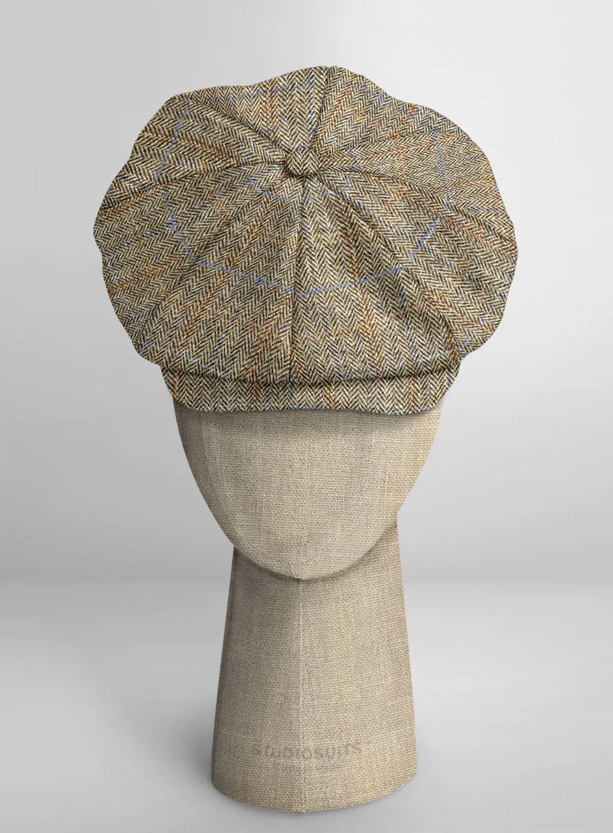 Harris Tweed Ranger Brown Newsboy Cap