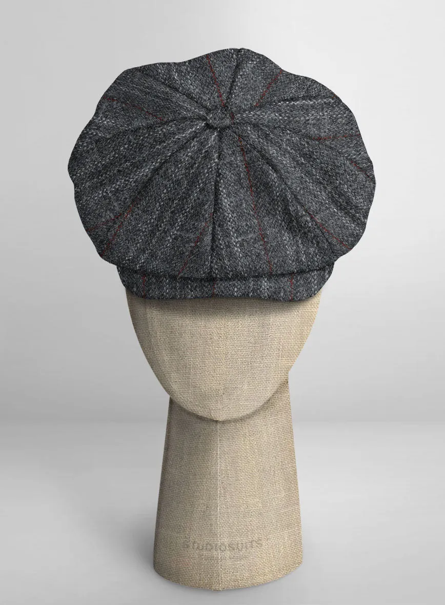 Harris Tweed Welsh Gray Newsboy Cap