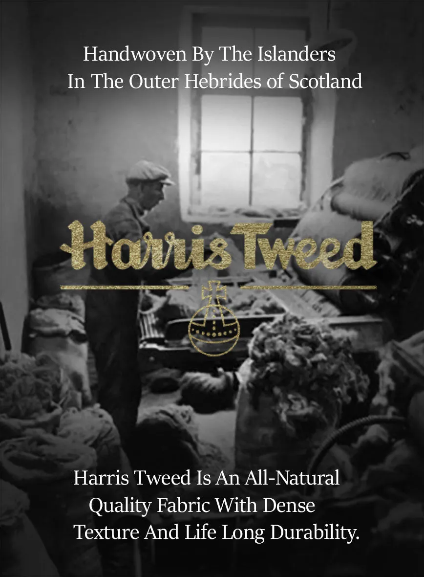 Harris Tweed Welsh Gray Newsboy Cap