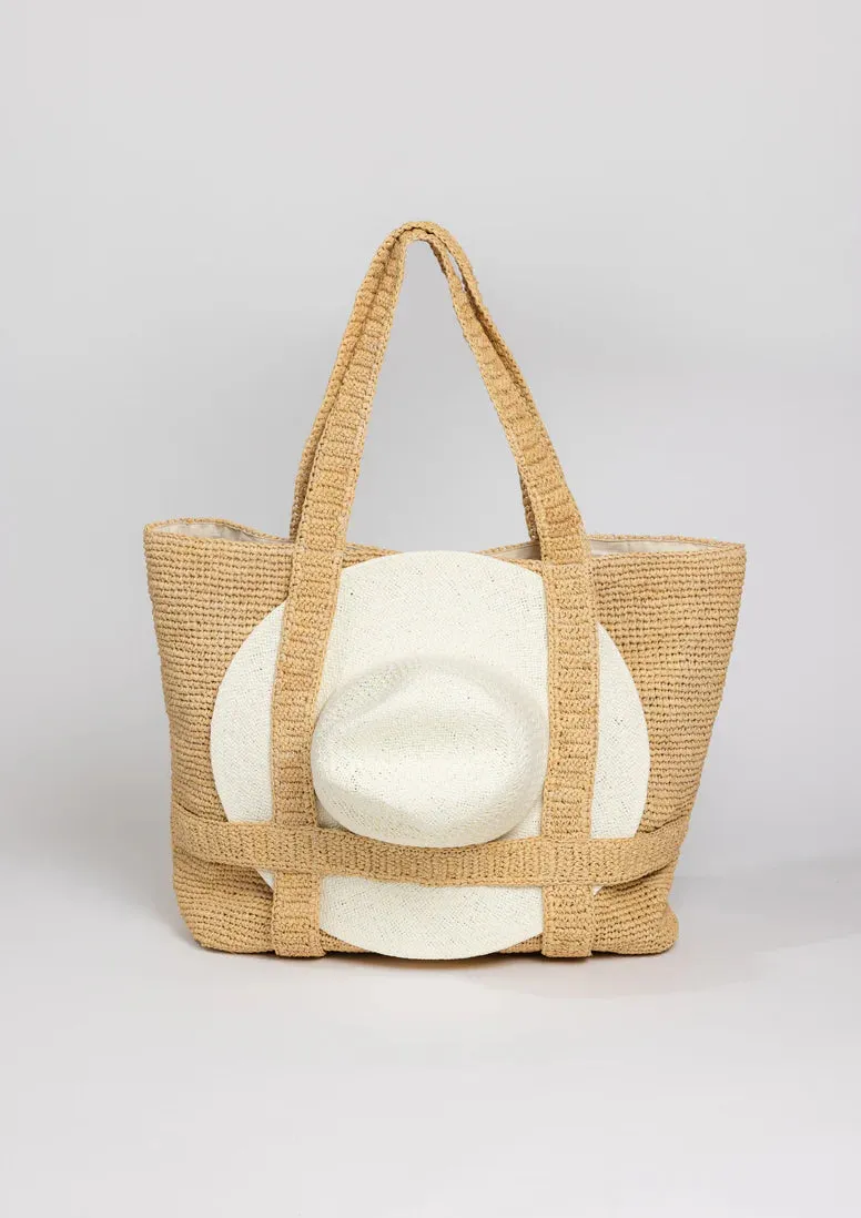 Hat Attack The Original Straw Traveler Bag - Natural Solid