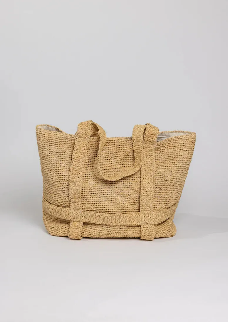 Hat Attack The Original Straw Traveler Bag - Natural Solid