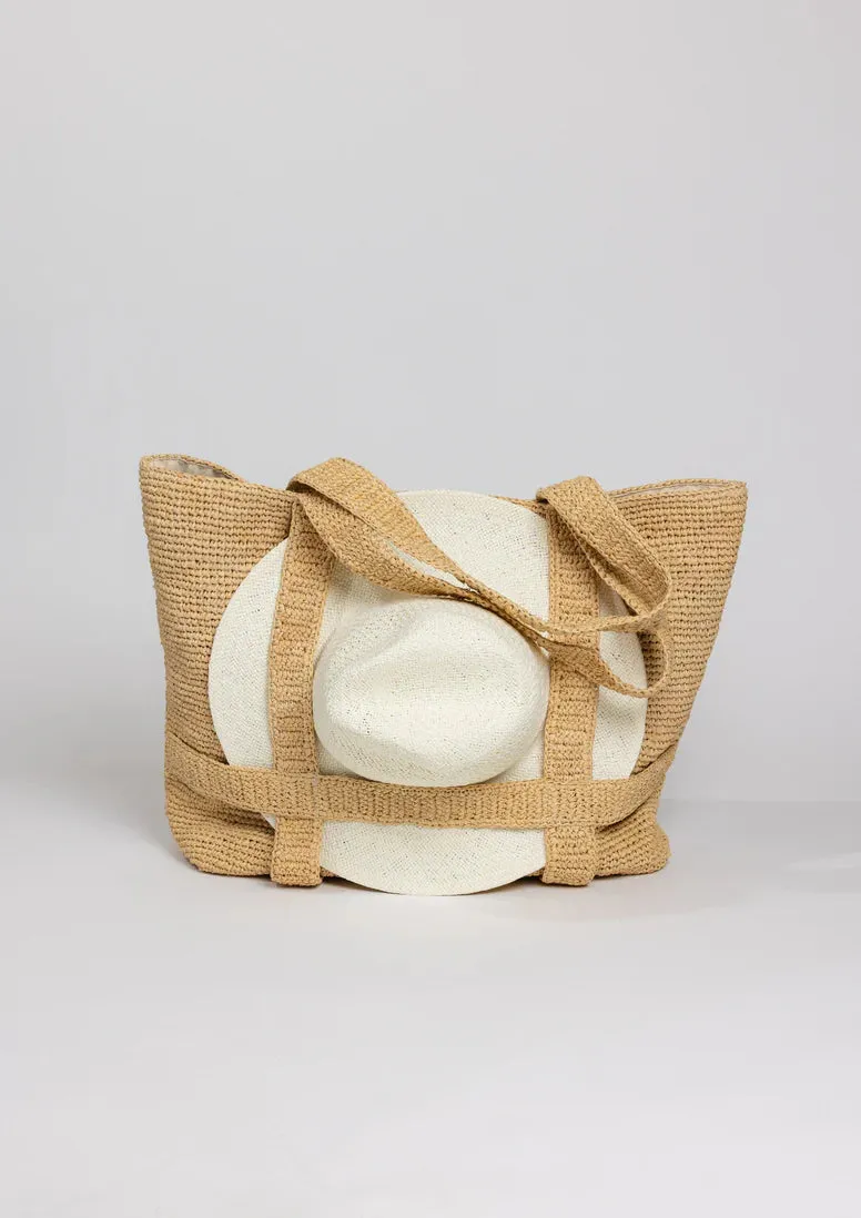 Hat Attack The Original Straw Traveler Bag - Natural Solid