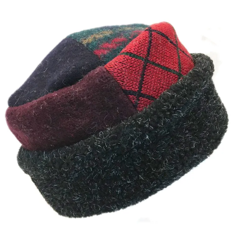 Hat Pillbox w/Red & Navy