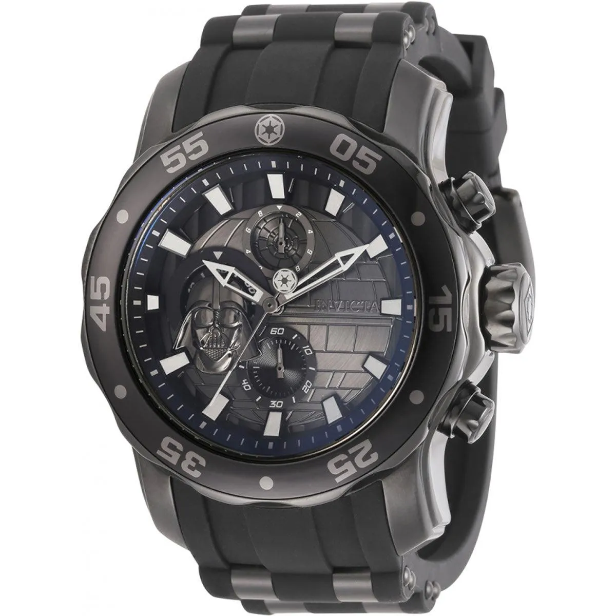 Invicta Men's Chronograph Watch - Star Wars Darth Vader Grey and Blue Dial | 32526
