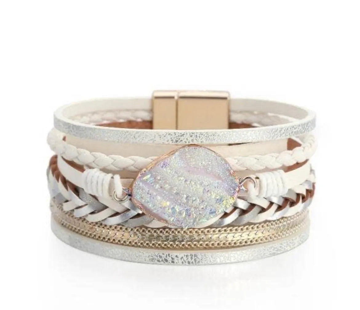 Iridescent Stone Magnetic Bracelet