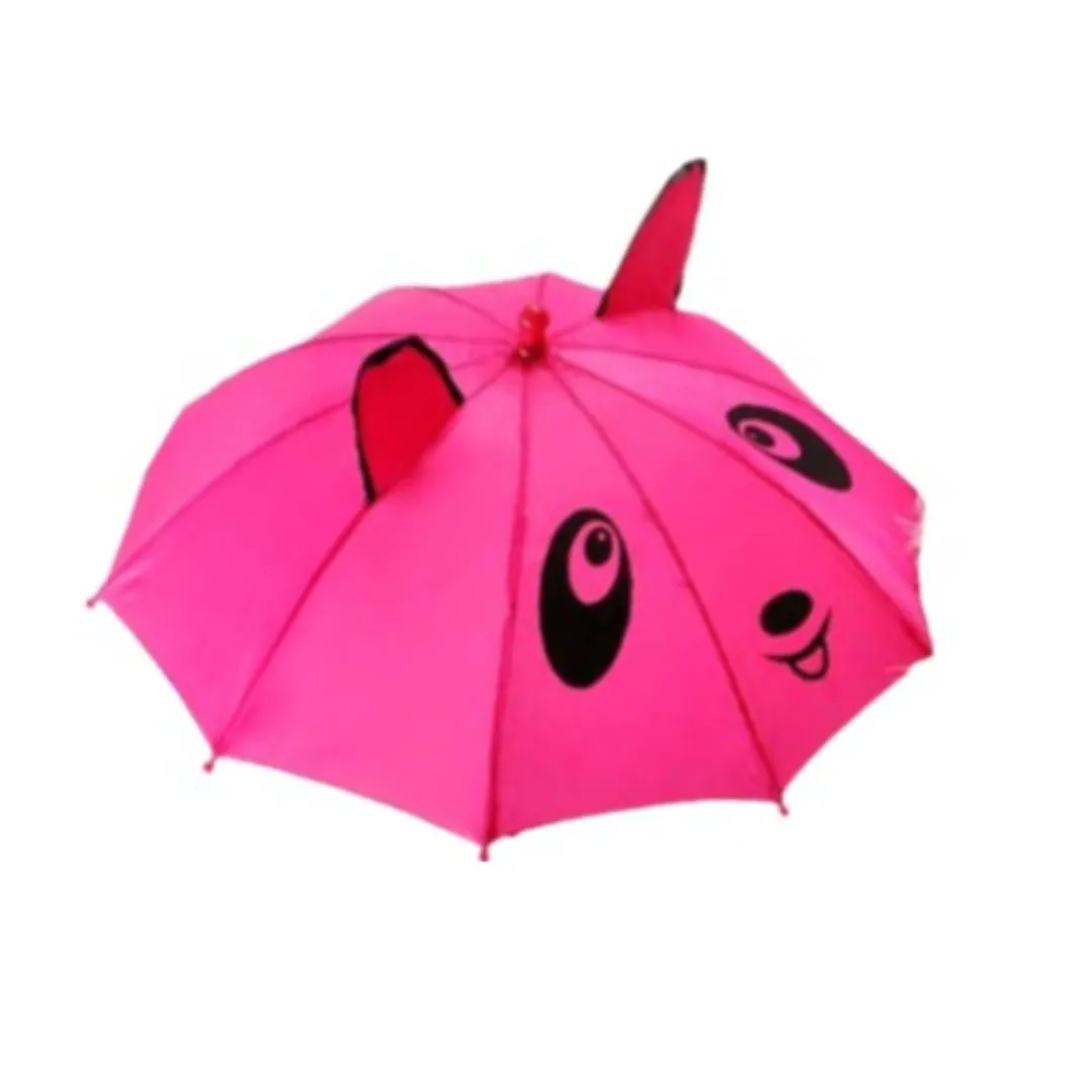 Kan Design Kids Umbrella | Panda Face Design - Animal Design | Small Umbrella for Kids (Size - 17 inch, Multicolor)