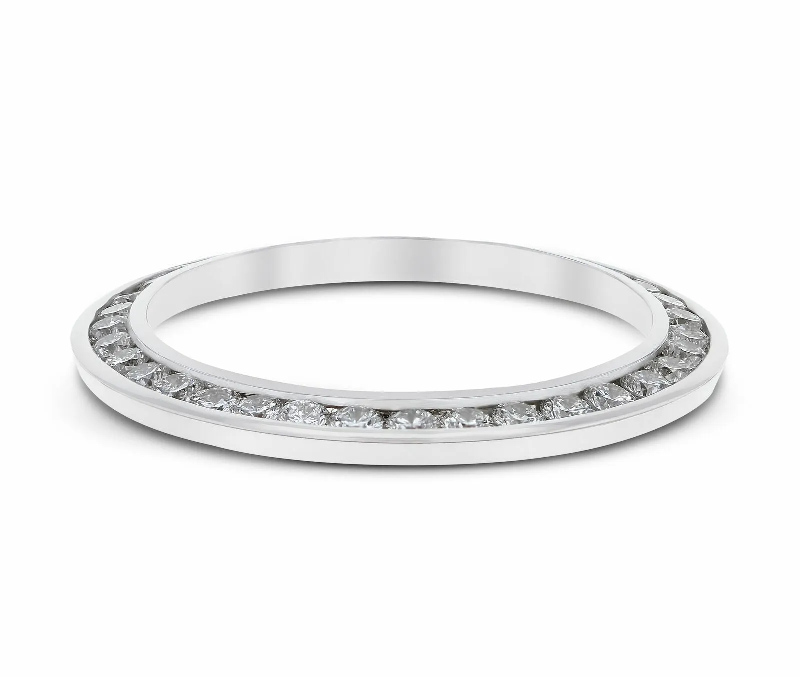 LADIES 1.50CT CHANNEL SET 18KW DIAMOND BEZEL FOR ROLEX DATE, DATEJUST, PRESIDENT