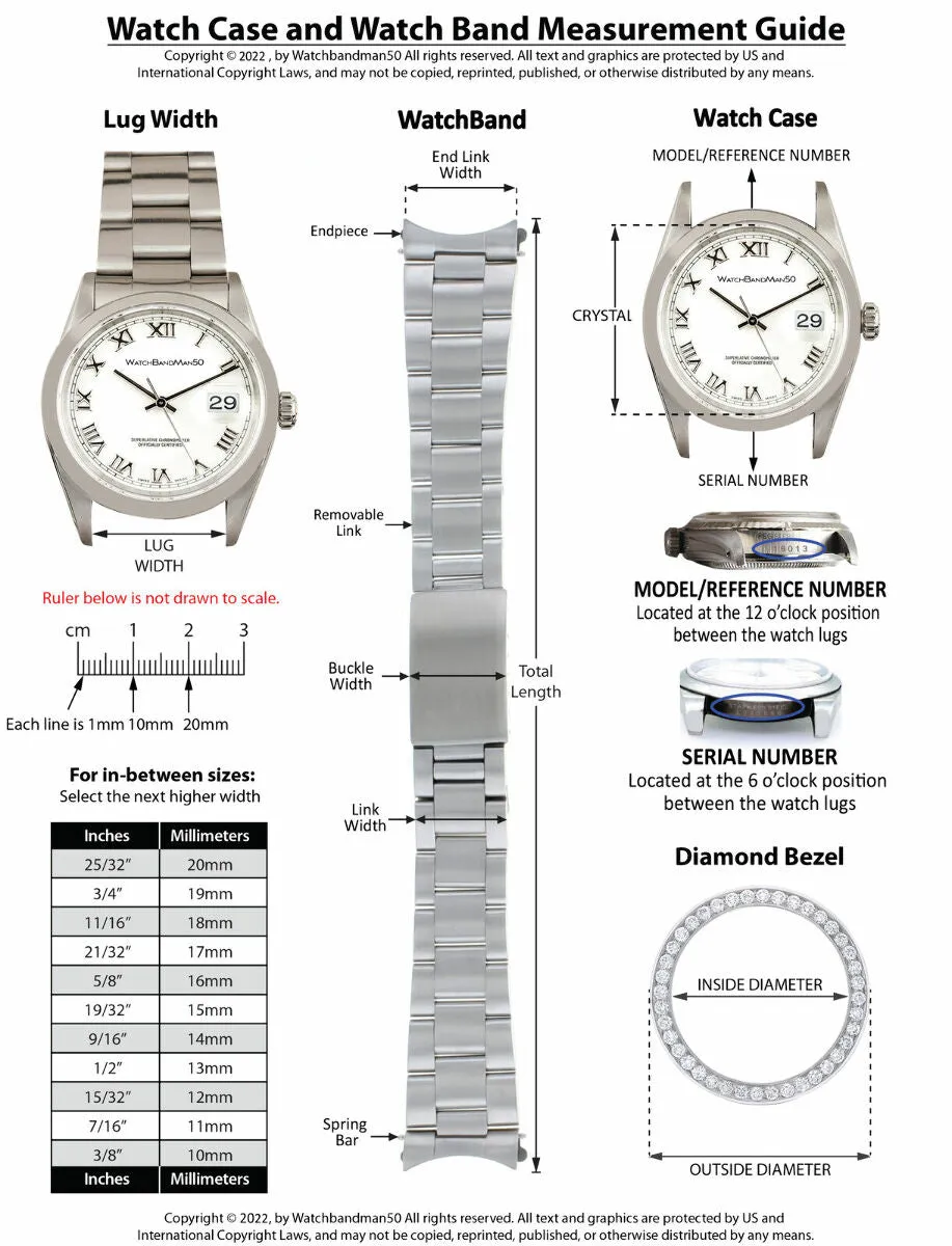 LADIES 1CT BEAD SET DIAMOND BEZEL 18KW FOR ROLEX NO DATE 24MM WATCH