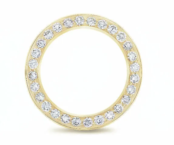 LADIES 2CT BEAD SET 18KY DIAMOND BEZEL FOR 26MM ROLEX DATE, DATEJUST SUPERIOR