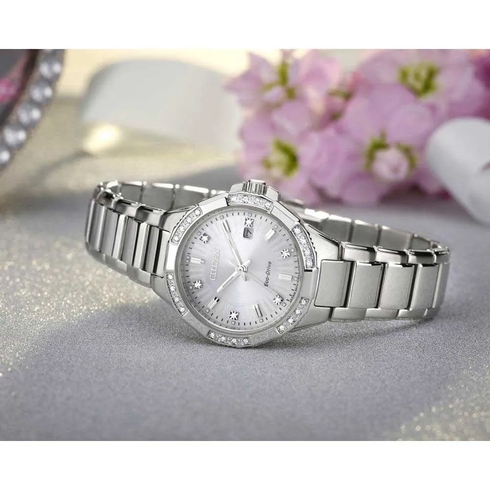 Ladies Citizen Riva Diamond Set Eco-Drive Watch