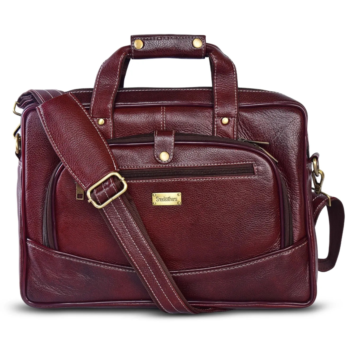 Leather Laptop Bag 36810 (BROWN)