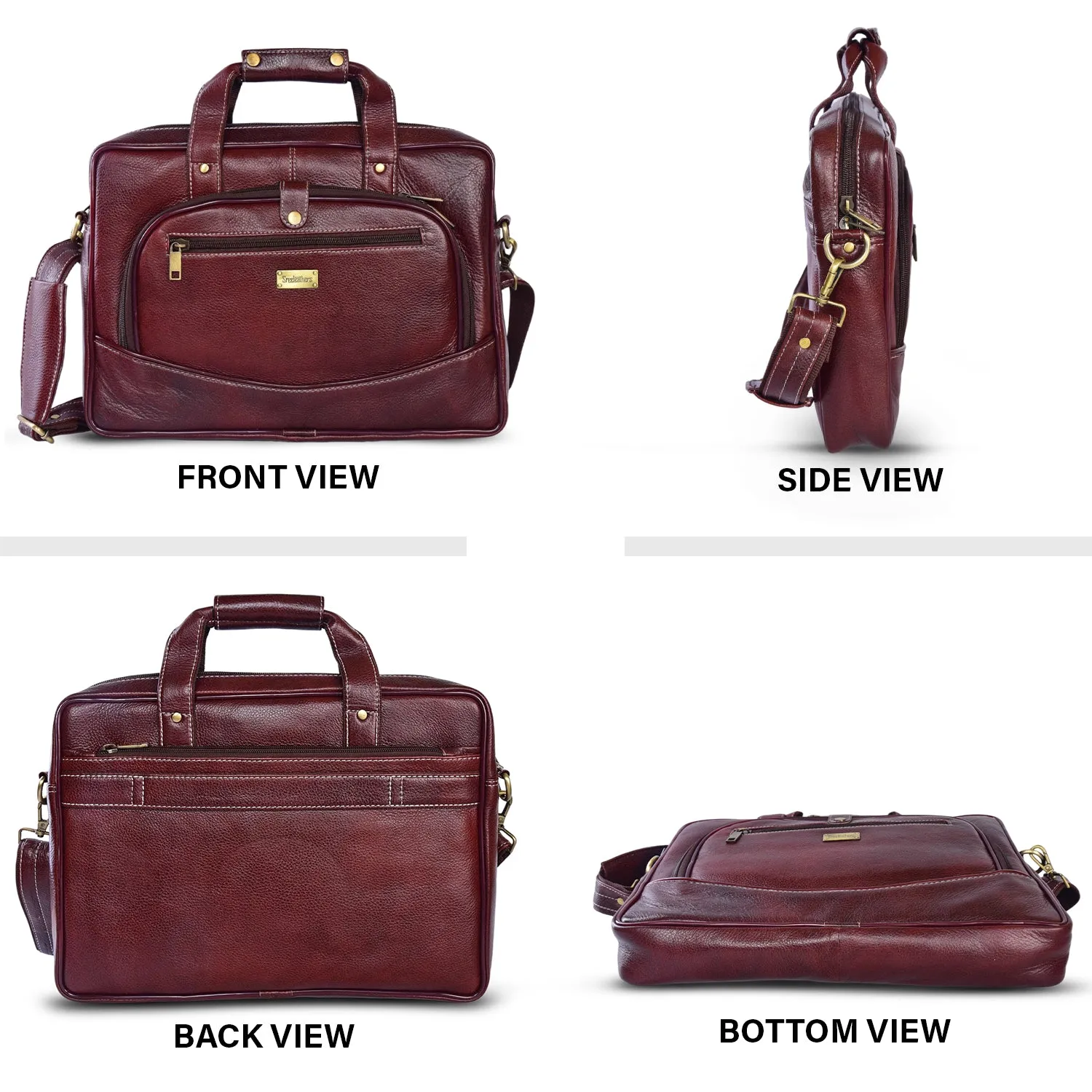 Leather Laptop Bag 36810 (BROWN)