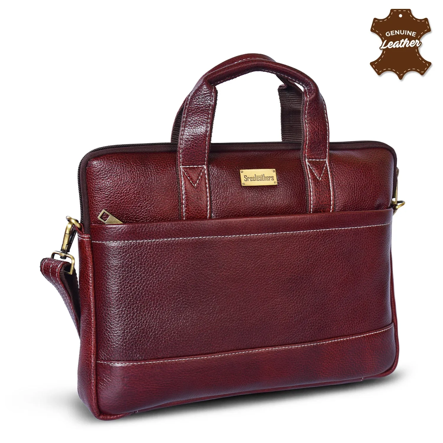 Leather Laptop Bag 36827 (Brown)