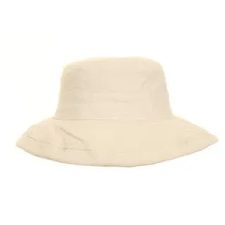 Linen Hat With Large Turn-Up Brim