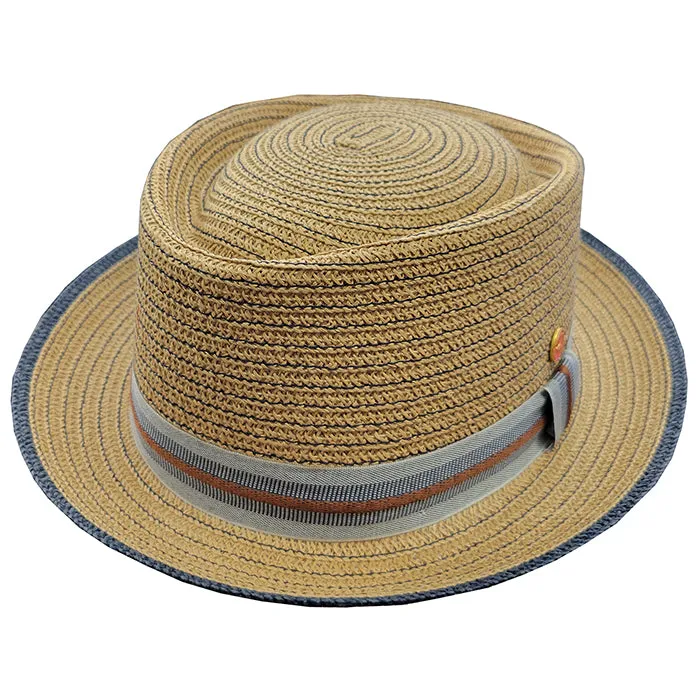 Mayser Andy Straw Pork Pie Hat