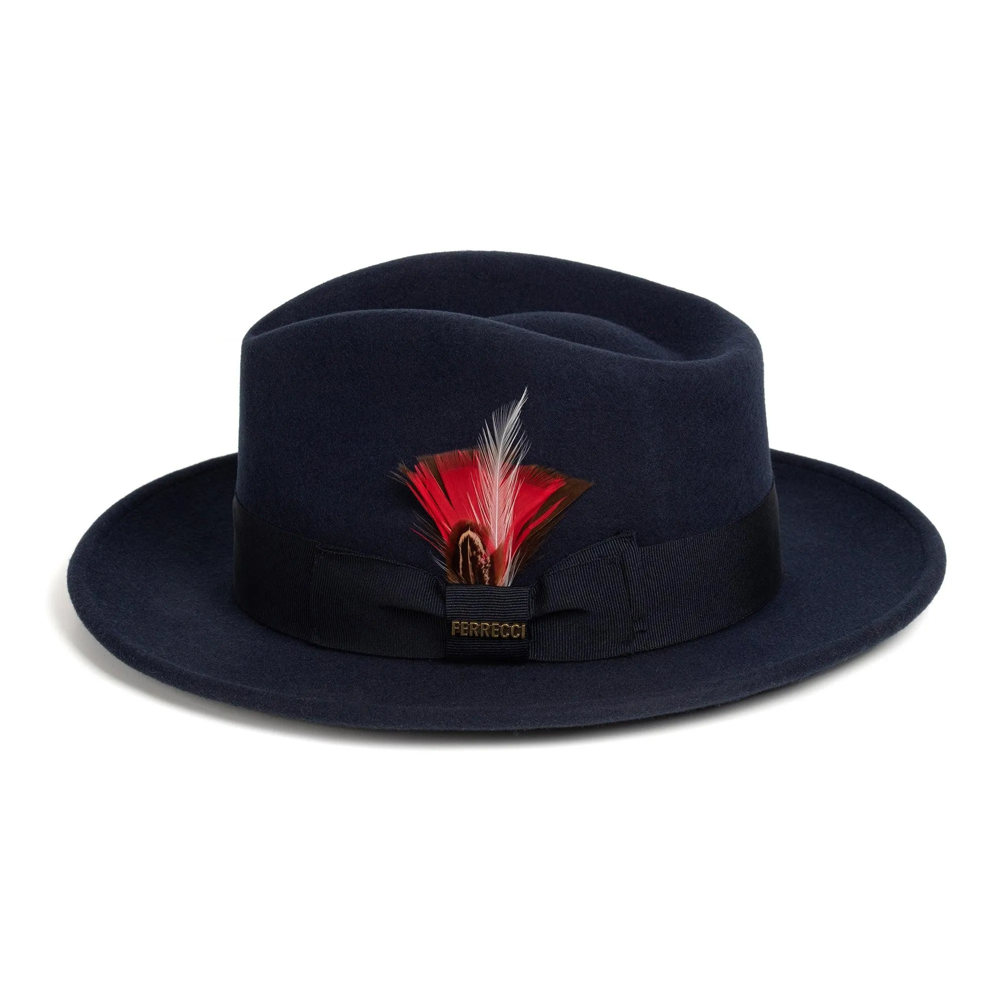 Men Church Fedora Hat-  Navy