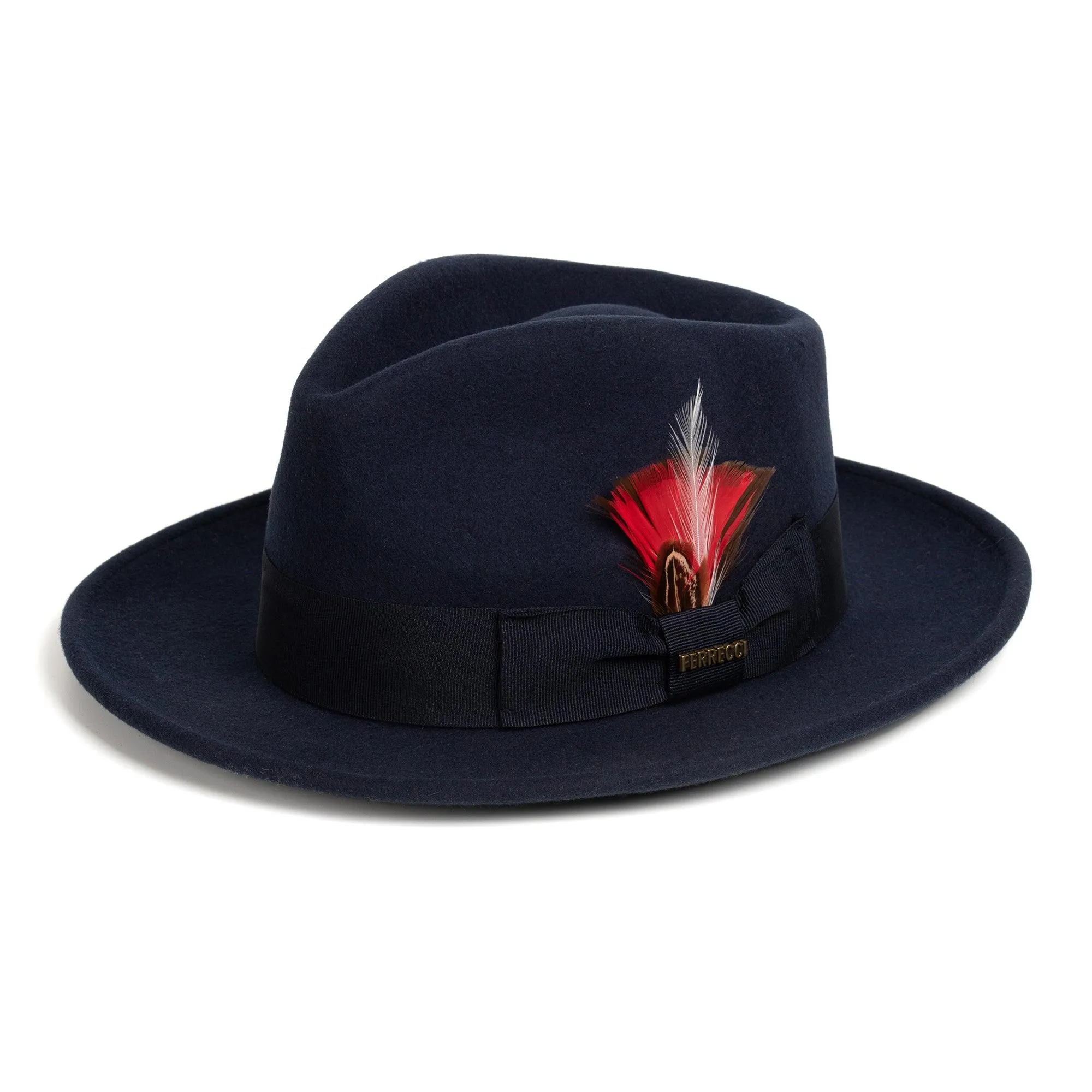 Men Church Fedora Hat-  Navy