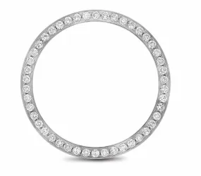 MENS 1.10CT BEAD SET DIAMOND BEZEL FOR ROLEX 36MM DATEJUST, PRESIDENT 18KW