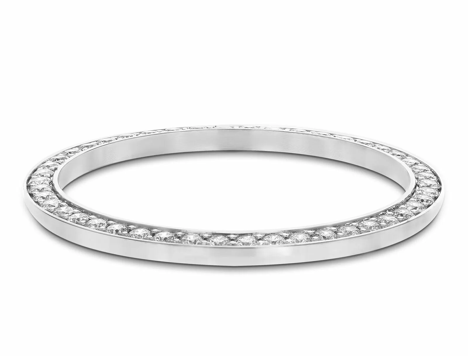 MENS 1.10CT BEAD SET DIAMOND BEZEL FOR ROLEX 36MM DATEJUST, PRESIDENT 18KW