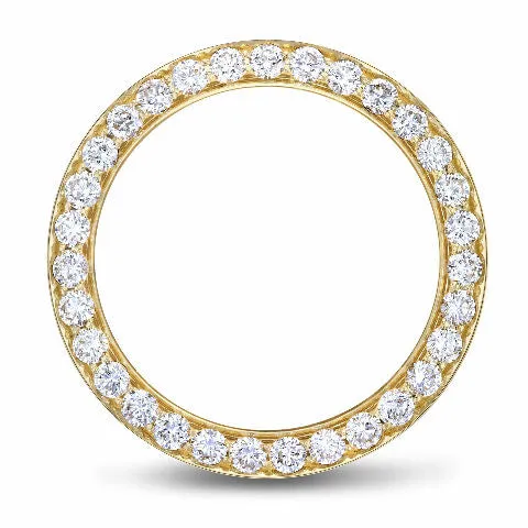 MENS 4.75CT PAVE BEAD SET DIAMOND BEZEL 14K YELLOW FOR ROLEX DATEJUST, PRESIDENT