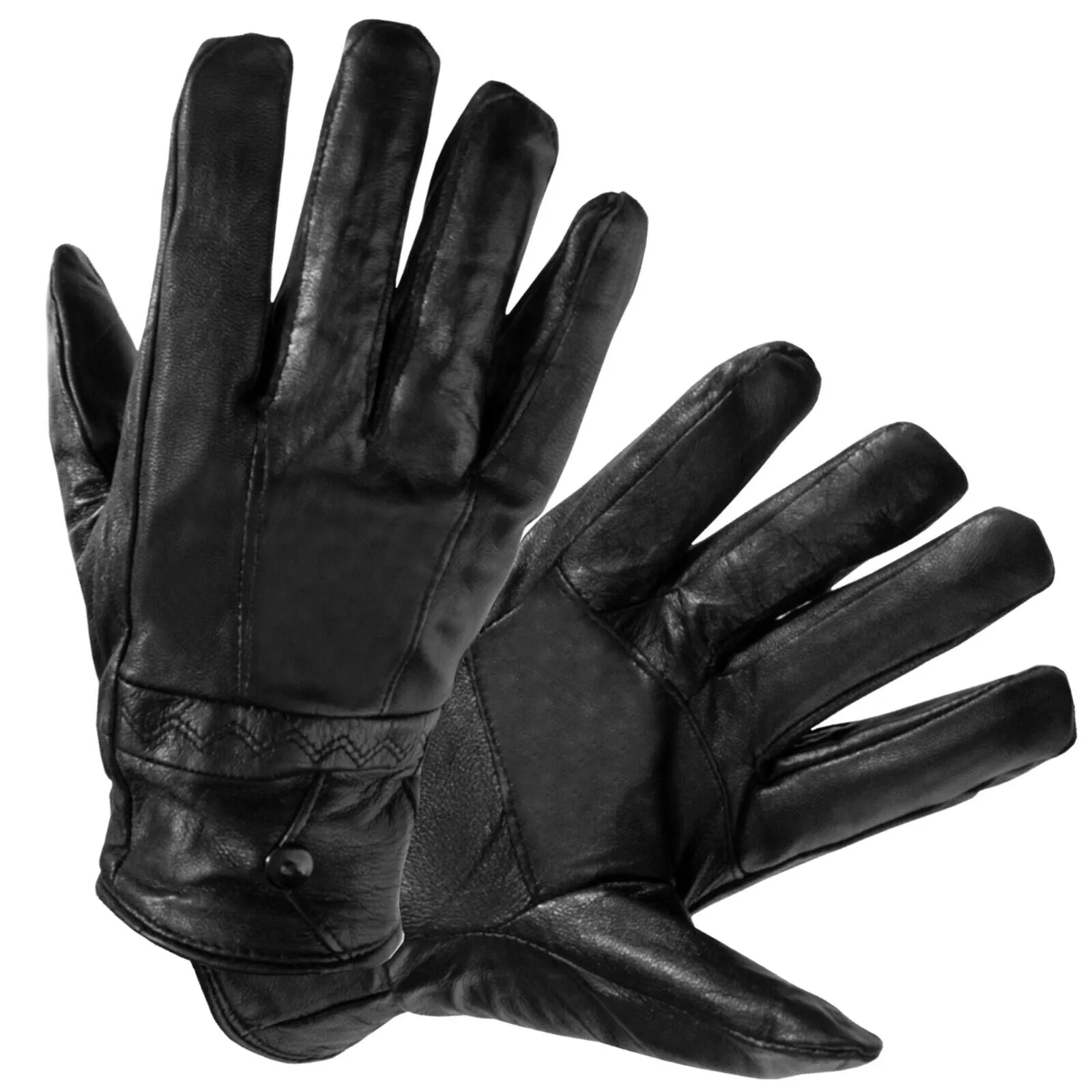 Mens Leather Gloves Winter Warm Thermal Lined Genuine Soft Driving Glove