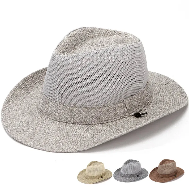 Mesh Breathable Straw Fedora
