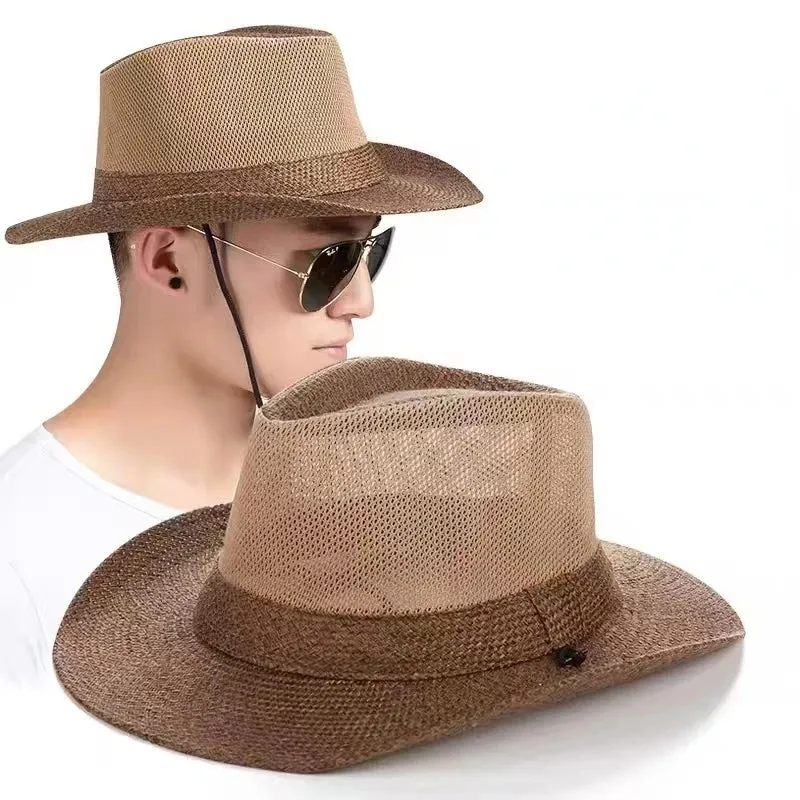 Mesh Breathable Straw Fedora