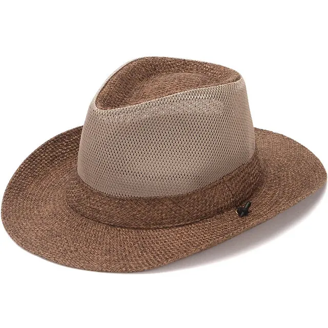 Mesh Breathable Straw Fedora
