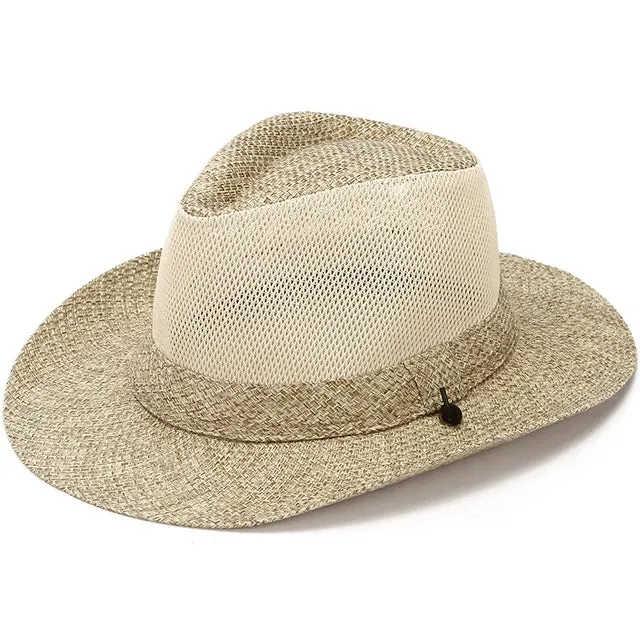 Mesh Breathable Straw Fedora